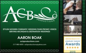 ACB Productions ad as it appears on Detroit Wedding Day