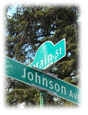 Street sign in Northville, MI Main street and Johnson - - Photo by Detroit Wedding Day