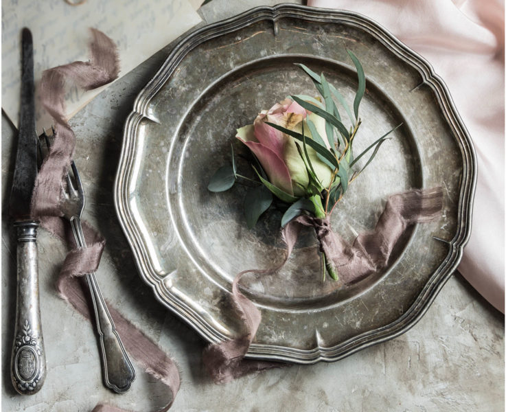 silver place setting