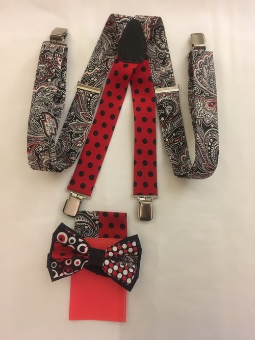 Bow Tie and Suspenders set created by Bling Bow Ties