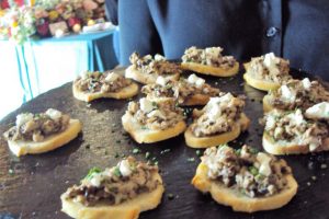 Hors d’oeuvres on a tray