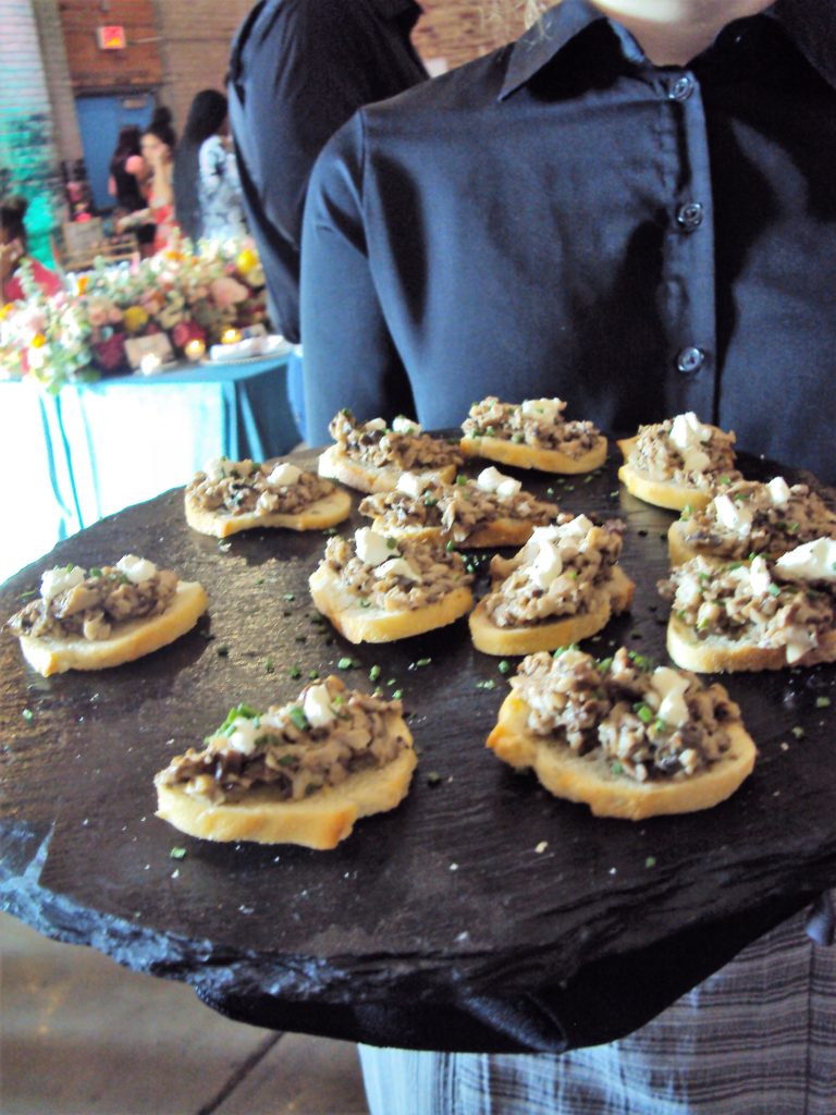 Hors d’oeuvres on a tray