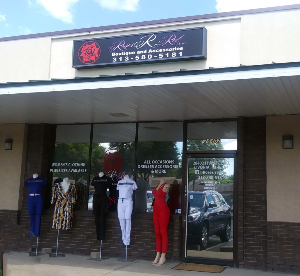 Roses R Red, Inc. store front (women's boutique)