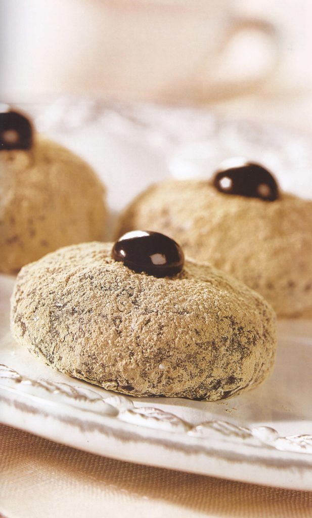 Plate of No-Bake Coffee Bean Cookies