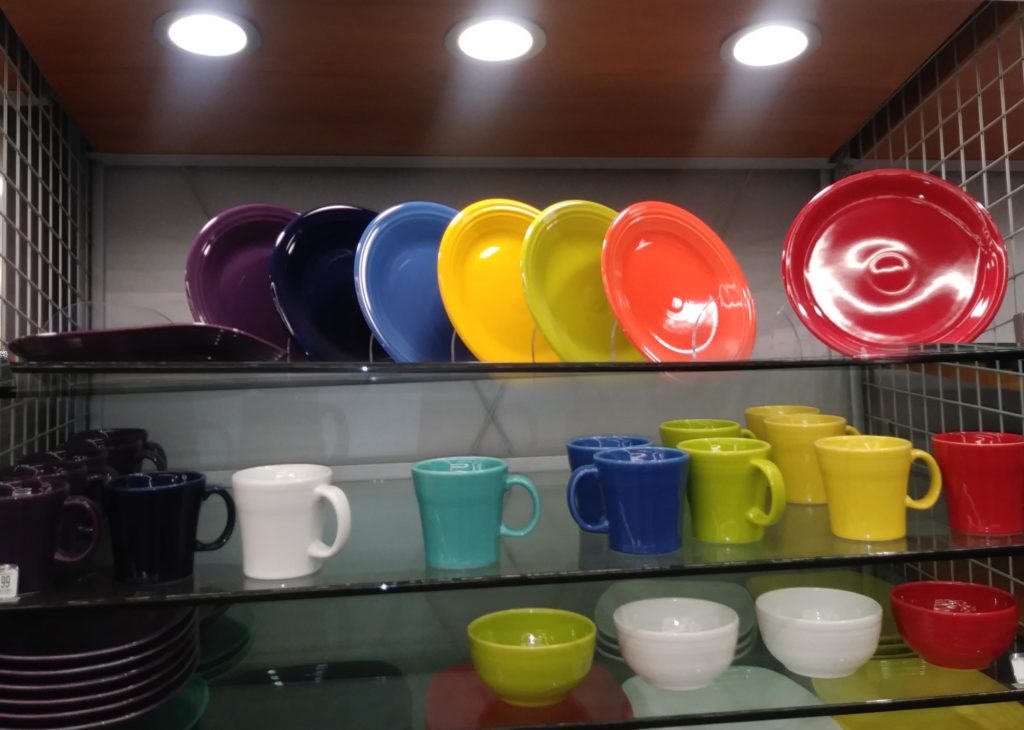 Colorful dishes