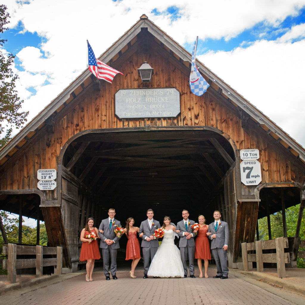 Wedding party at the Bavarian Inn Lodge in Frankenmuth 