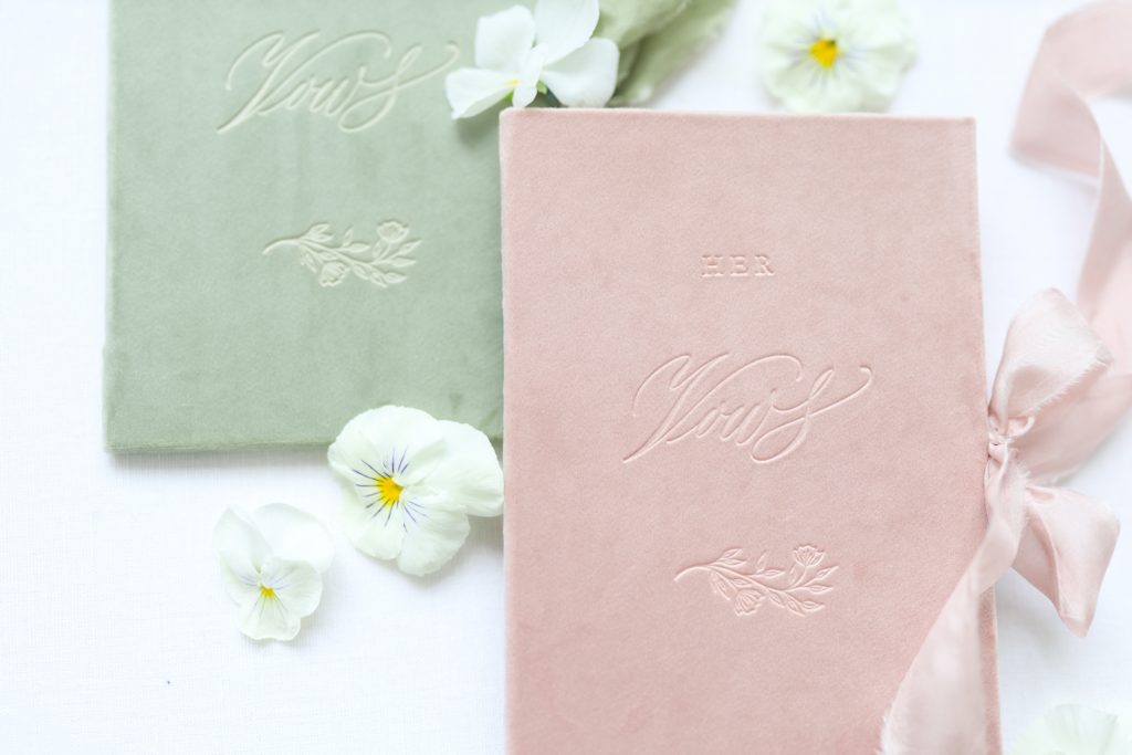 Print Wedding Vows Folder with Flowers