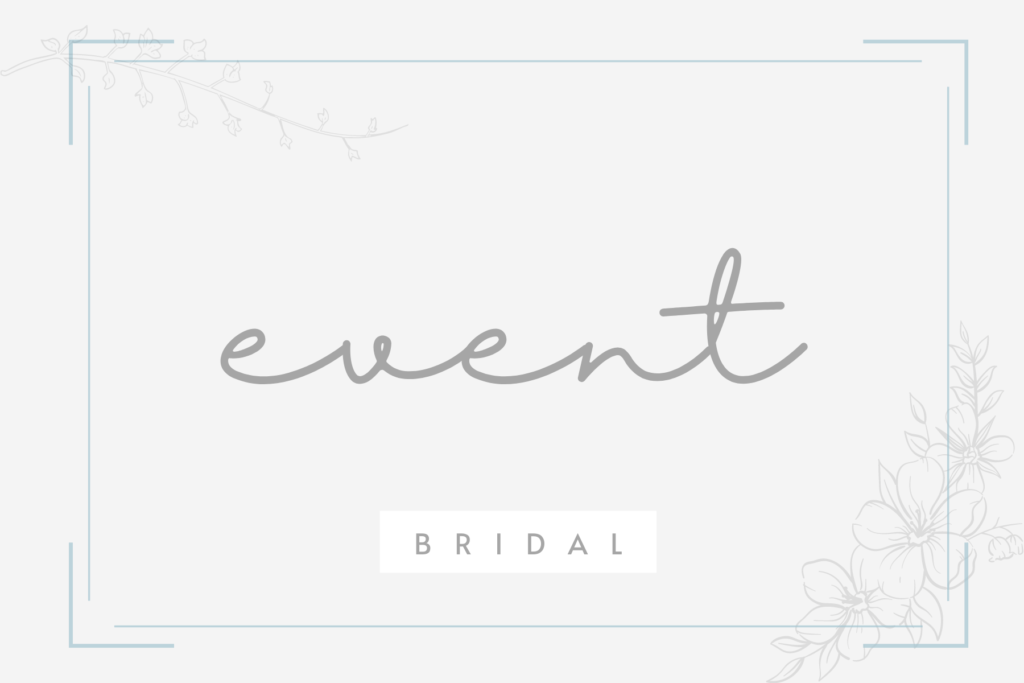 Event banner sign for a bridal event