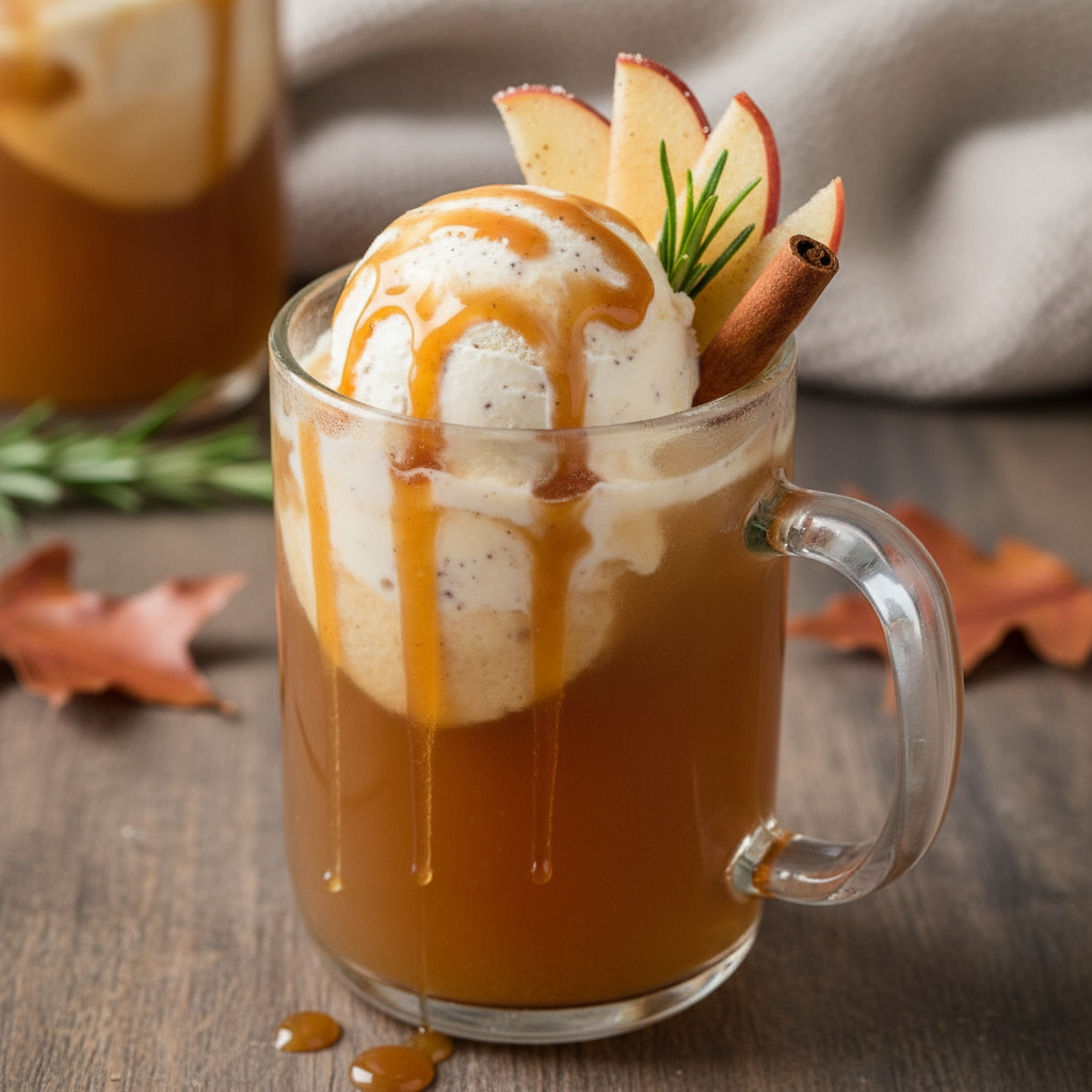 Caramel Apple Cider Float
